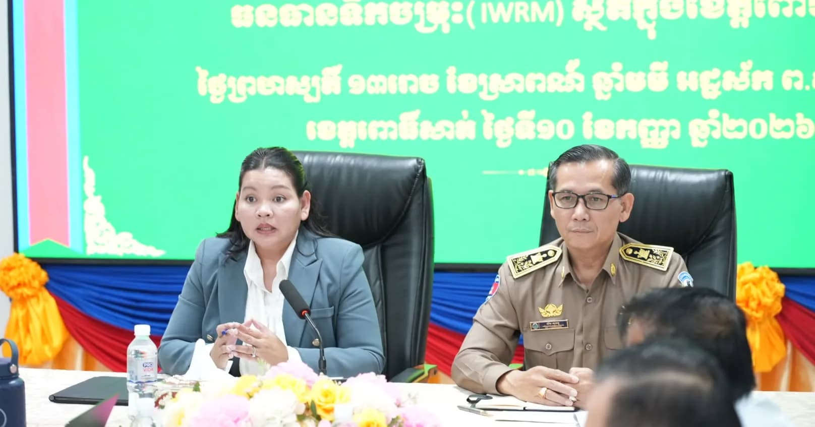 លោកជំទាវ វ៉ាន់ ចាន់ថូ ដឹកនាំកិច្ចប្រជុំធ្វើបច្ចុប្បន្នកម្មការងារអនុវត្តគម្រោងគ្រប់គ្រងធនធានទឹកចម្រុះ (IWRM) នៅខេត្តពោធិ៍សាត់
