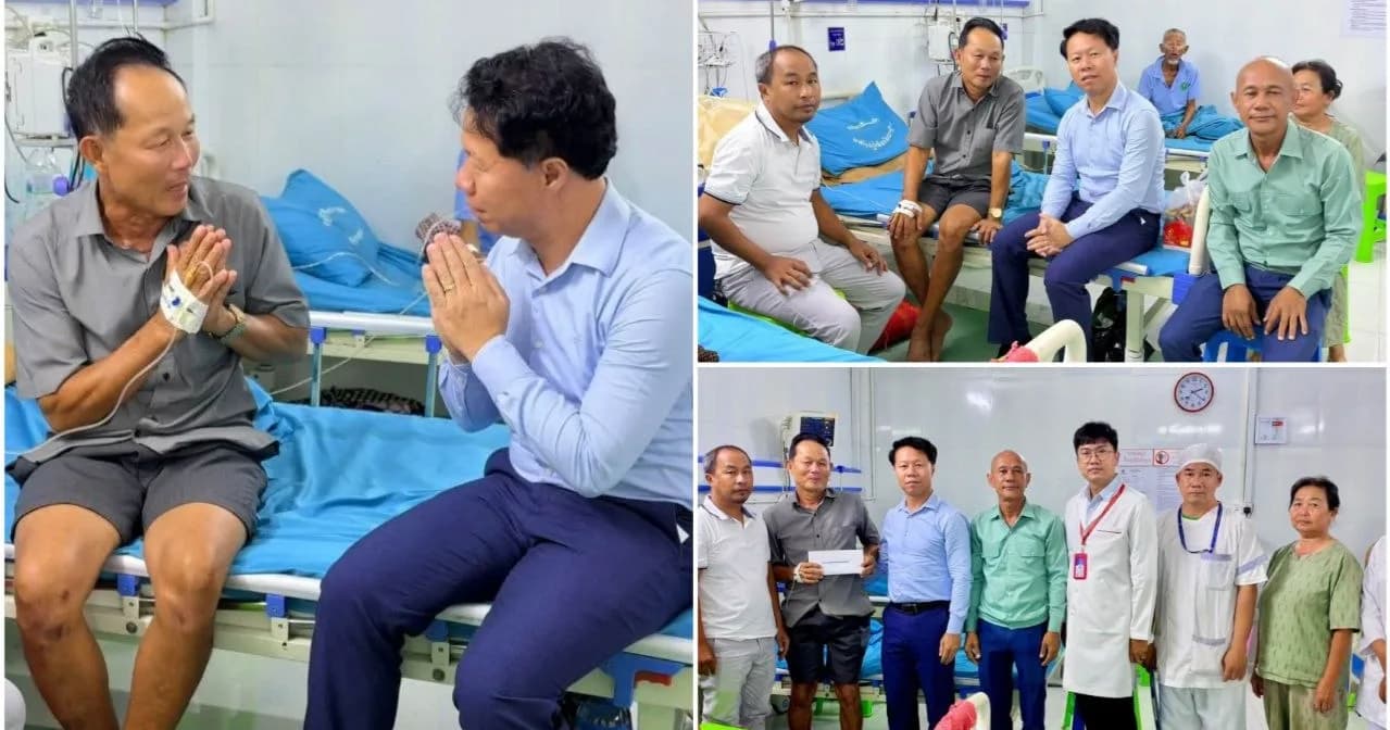 លោក ម៉ែន គុង អភិបាលរងខេត្តស្ទឹងត្រែង អញ្ជើញចុះសួរសុខទុក្ខ លោក អ៊ីវ ឡេជឺ កំពុងសម្រាកព្យាបាលជំងឺនៅមន្ទីរពេទ្យបង្អែកខេត្ត