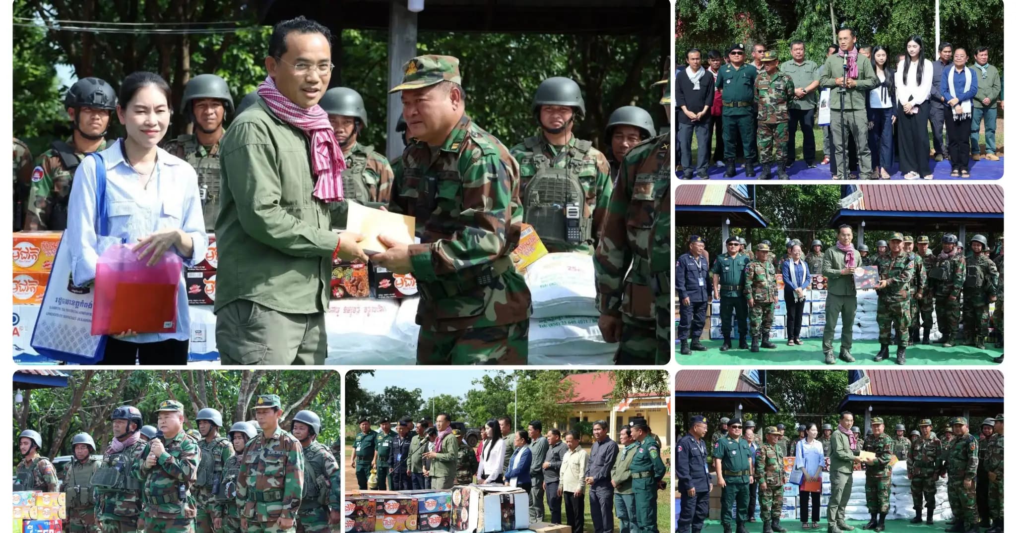 រដ្ឋបាលខេត្តកំពង់ធំ អញ្ជើញចុះសួរសុខទុក្ខ និងនាំយកអំណោយស្បៀងនិងថវិកា ជូនវីរកងទ័ពនៅសមរភូមិមុខទិសព្រះវិហារ