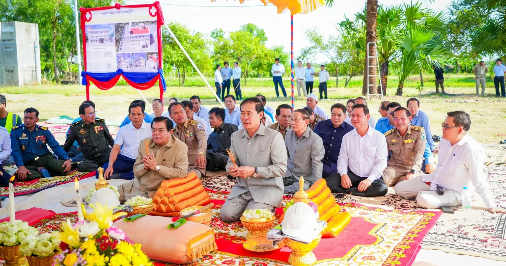 ពិធីបញ្ចុះបឋមសិលាបើកការដ្ឋានសាងសង់ អគារសម្រាកព្យាបាលជំងឺទូទៅ នៃមន្ទីរពេទ្យបង្អែកកណ្តៀង