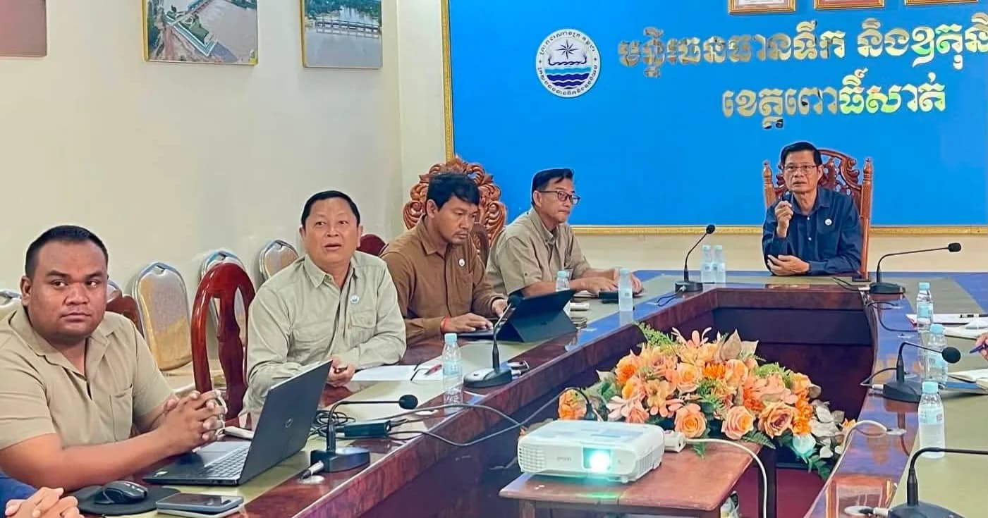 លោក តាំង សុផាត ដឹកនាំកិច្ចប្រជុំត្រួតពិនិត្យ និងវាយតម្លៃគម្រោងប្រព័ន្ធធារាសាស្ត្រអាទិភាពក្នុងខេត្តពោធិ៍សាត់