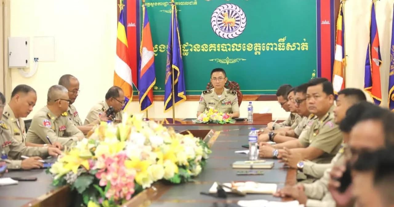 លោកឧត្តមសេនីយ៍ត្រី ឆាយ សុភ័ក្ត្រ ដឹកនាំកិច្ចប្រជុំផ្សព្វផ្សាយប្រកាសស្ដីពីការកំណត់មុខតំណែងរងក្នុងរចនាសម្ព័ន្ធនគរបាលជាតិ